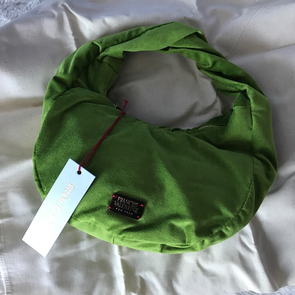 Francis Valentine green velvet Cece mini bag